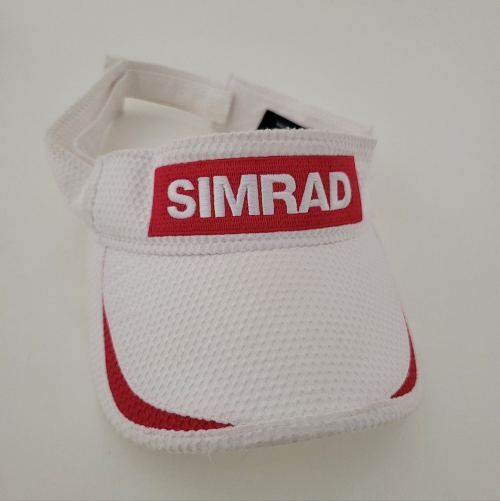 Simrad White Visor Hat Adjustable Tennis/Golf/Running Unisex